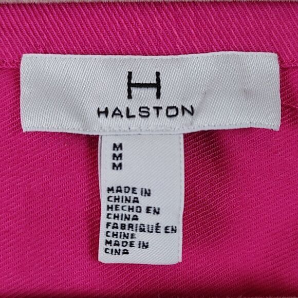 Halston Cinched Button Front Dress Bright Rose NWOT - Picture 2 of 11